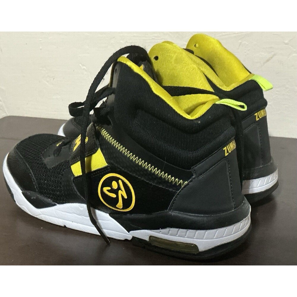 Black And Yellow Zumba Court Air 2.0 high-top sneakers Women’s Size 8.5